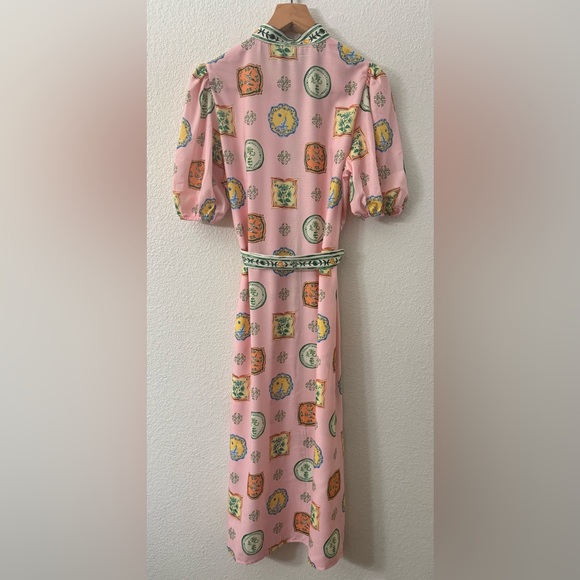 Pink Patterned Maxi Dress - Picture 2 of 4